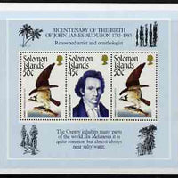 Solomon Islands 1985 Birth Bicentenary of John Audubon perf m/sheet unmounted mint, SG MS 556