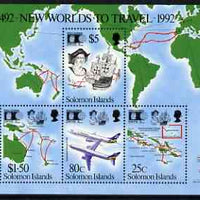 Solomon Islands 1992 500th Anniversary Discovery of America by Columbus (& Stamp Expo) perf m/sheet unmounted mint, SG MS 732