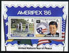 Solomon Islands 1986 Cyclone Relief Fund opt on 'Ameripex '86' m/sheet unmounted mint, SG MS 574