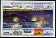 Solomon Islands 1992 50th Anniversary of Battle of Guadalcanal perf sheetlet #2 containing 10 values unmounted mint, SG 738a