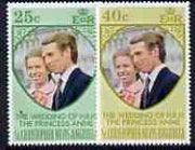 St Kitts-Nevis 1973 Royal Wedding set of 2 unmounted mint, SG 290-91