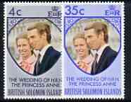 Solomon Islands 1973 Royal Wedding set of 2 unmounted mint, SG 245-46