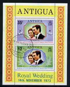 Antigua 1973 Royal Wedding m/sheet fine cds used, SG MS 372