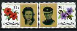 Cook Islands - Aitutaki 1973 Royal Wedding set of 2 unmounted mint, SG 82-83