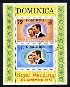 Dominica 1973 Royal Wedding m/sheet fine cds used, SG MS 396