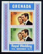 Grenada 1973 Royal Wedding m/sheet fine cds used, SG MS 584