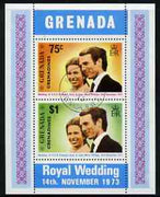 Grenada - Grenadines 1973 Royal Wedding m/sheet fine cds used, SG MS 3