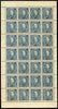 Lourenco Marques 1898-1901 King Carlos 25r blue-green & black complete folded sheet of 28 without gum but scarce thus, as SG 42