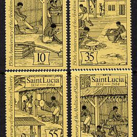 St Lucia 1984 Abolition of Slavery set of 4 (SG 740-3) unmounted mint