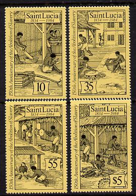 St Lucia 1984 Abolition of Slavery set of 4 (SG 740-3) unmounted mint