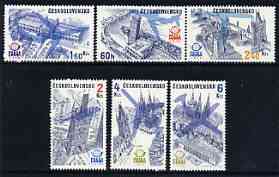 Czechoslovakia 1976 Air 'Praga 78' Stamp Exhibition (!st issue - Architecture) perf set of 6 unmounted mint, SG 2286-91