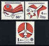 Czechoslovakia 1983 World Communications Year & Czech Airlines Anniversary perf set of 3 unmounted mint, SG 2692-94