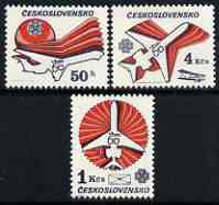 Czechoslovakia 1983 World Communications Year & Czech Airlines Anniversary perf set of 3 unmounted mint, SG 2692-94