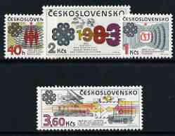 Czechoslovakia 1983 Communications perf set of 4 unmounted mint, SG 2668-71