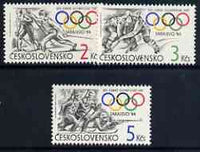 Czechoslovakia 1984 Winter Olympic Games, Sarajevo perf set of 3 unmounted mint, SG 2715-17