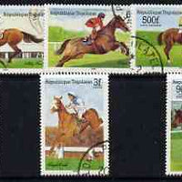 Togo 1985 Racehorses perf set of 8 fine cds used, SG 1776-83