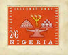 Nigeria 1962 International Trade Fair - original hand-painted artwork for 2s6d value showing scales, possibly by R Hegeman on board 135 x 103 mm