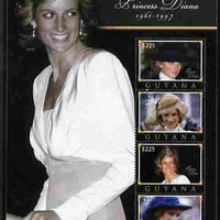 Guyana 2010 Princess Diana #1 perf sheetlet containing 4 values unmounted mint