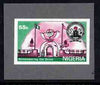 Nigeria 1985 25th Anniversary of Independence - imperf machine proof of 55k value (as issued stamp) mounted on small piece of grey card believed to be as submitted for final approval