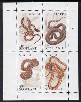 Staffa 1979 Snakes perf set of 4 values (14p to 70p) unmounted mint
