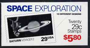 United States 1991 Space Exploration $5.80 booklet complete and pristine, SG SB 159