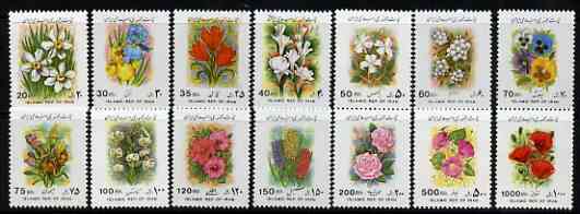 Iran 1993 Flowers perf set of 14 values complete unmounted mint, SG 2737-51*