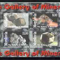 Mordovia Republic 1999 The Gallery of Minerals perf sheetlet containing set of 4 values unmounted mint