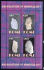 Komi Republic 1999 Association of Mineralogy #2 perf sheetlet containing set of 4 values unmounted mint