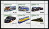 Udmurtia Republic 1999 Diesel & Steam Locos perf sheetlet containing complete set of 6 values unmounted mint