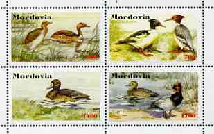 Mordovia Republic 1998 Ducks perf sheetlet containing set of 4 values unmounted mint