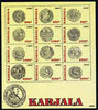 Karjala Republic 1997 Early Coins perf sheetlet containing complete set of 12 values unmounted mint