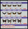 Udmurtia Republic 1997 Butterflies perf sheetlet containing complete set of 12 values unmounted mint