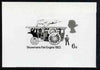 Great Britain 1983 British Fairs stamp-sized black & white photographic essay of Showmans Fair Engine denominated 6d by Andrew Restall