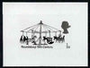 Great Britain 1983 British Fairs stamp-sized black & white photographic essay of 'Roundabout' denominated 1/2d by Andrew Restall