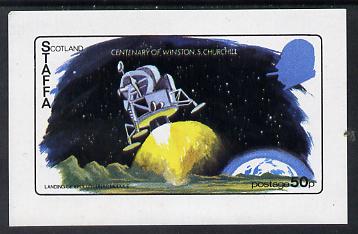 Staffa 1974 Churchill Birth Centenary (Space) imperf souvenir sheet (50p value) unmounted mint