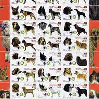 Timor (East) 2000 Dogs #02 perf sheetlet containing 24 values each with Scouts & Rotary Logos unmounted mint
