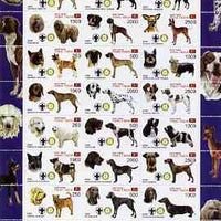 Timor (East) 2000 Dogs #03 perf sheetlet containing 24 values each with Scouts & Rotary Logos unmounted mint