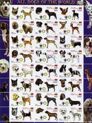 Timor (East) 2000 Dogs #03 perf sheetlet containing 24 values each with Scouts & Rotary Logos unmounted mint