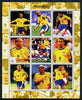 Tadjikistan 2000 Ronaldo perf sheetlet containing 9 values unmounted mint