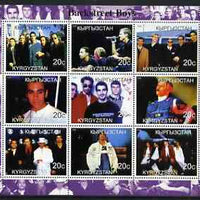 Kyrgyzstan 2000 Back Street Boys perf sheetlet containing 9 values unmounted mint