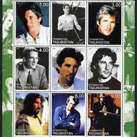 Tadjikistan 2000 Richard Gere perf sheetlet containing 9 values unmounted mint