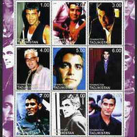 Tadjikistan 2000 George Clooney perf sheetlet containing 9 values unmounted mint