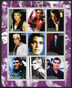Tadjikistan 2000 George Clooney perf sheetlet containing 9 values unmounted mint