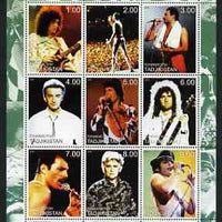 Tadjikistan 2000 Queen perf sheetlet containing 9 values unmounted mint