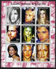 Kyrgyzstan 2000 Jennifer Aniston & Brad Pitt perf sheetlet containing 9 values unmounted mint