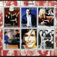 Turkmenistan 2000 Friends perf sheetlet containing 6 values unmounted mint