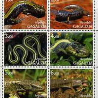 Gagauzia Republic 1999 Reptiles perf sheetlet containing complete set of 6 values unmounted mint