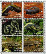 Gagauzia Republic 1999 Reptiles perf sheetlet containing complete set of 6 values unmounted mint