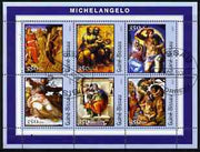 Guinea - Bissau 2001 Paintings by Michelangelo perf sheetlet containing 6 values cto used