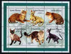 Guinea - Bissau 2001 Domestic Cats perf sheetlet containing 6 values cto used